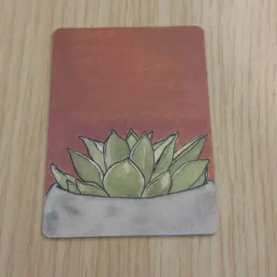 Sienna-Thing Blooming? aceo art card thumbnail 1