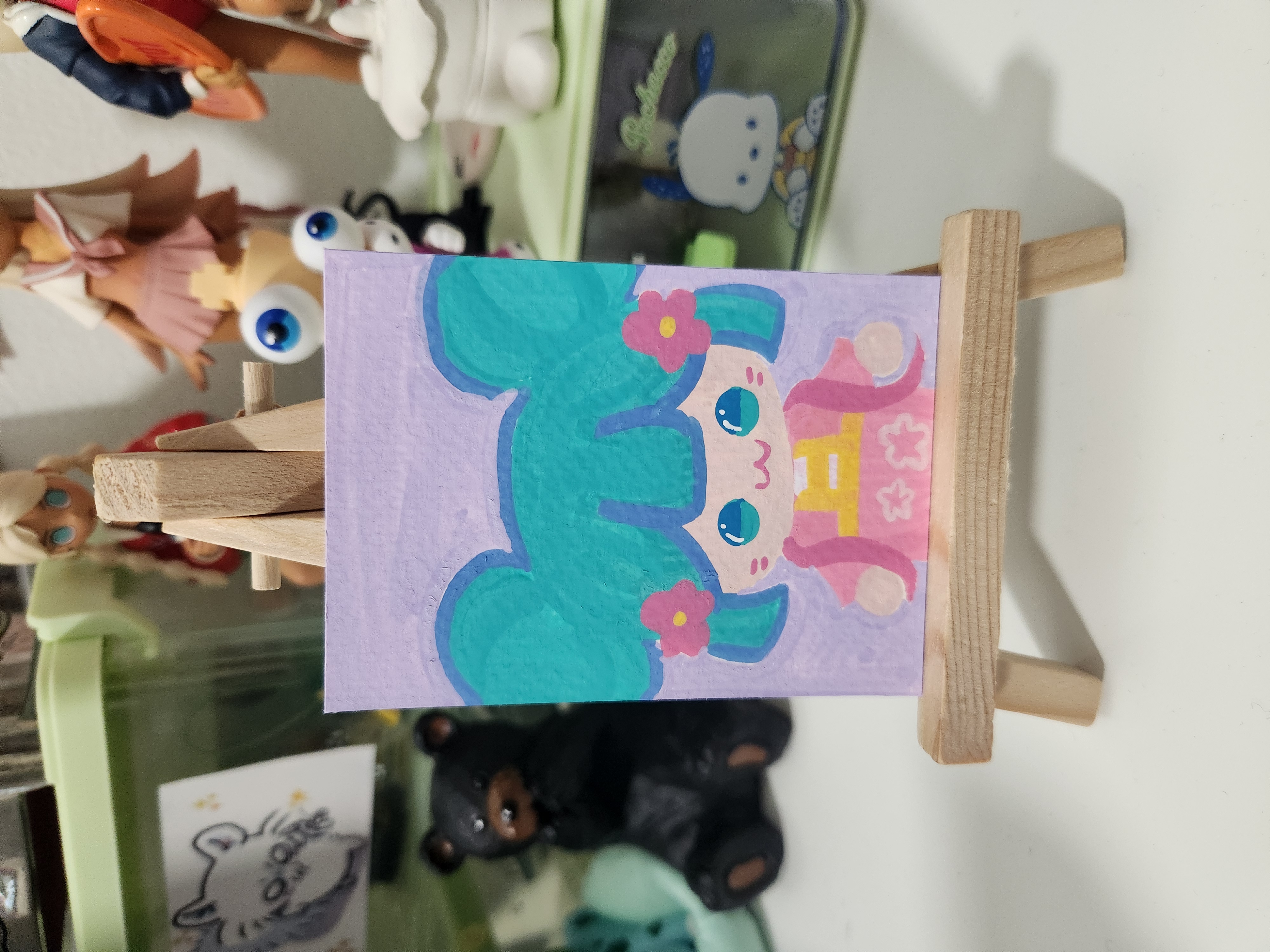 Blossom Miku aceo art card