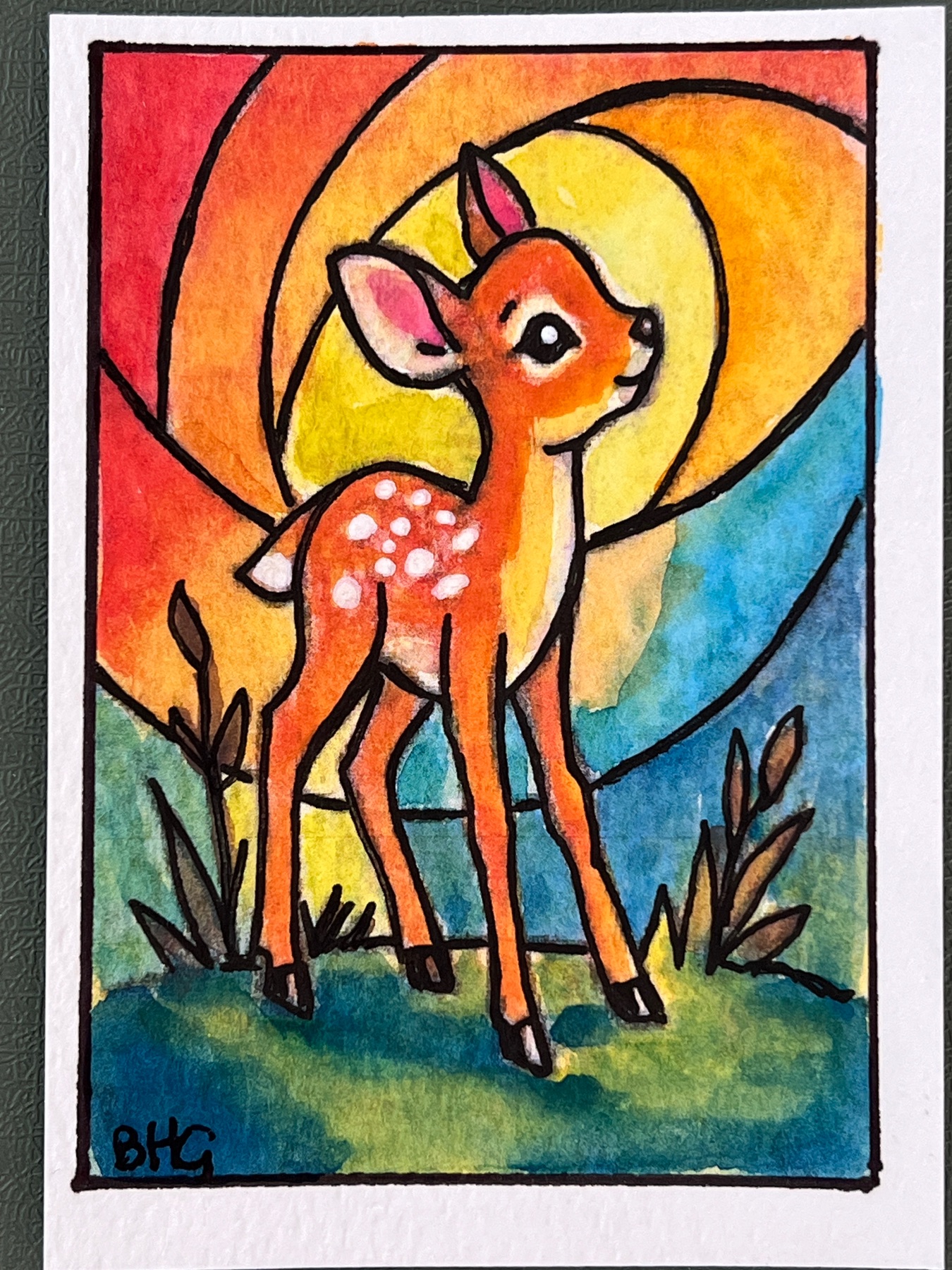 Little Deer #2 aceo art card