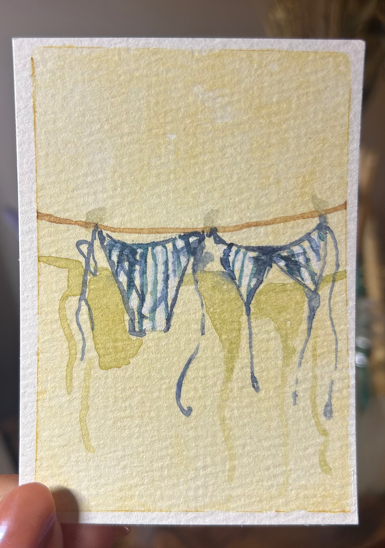 swimsuit aceo art card