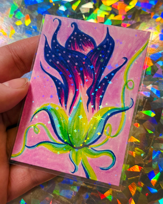 Fleur Celeste No. 2 aceo art card thumbnail 1