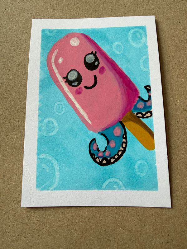 Octo Pop aceo art card