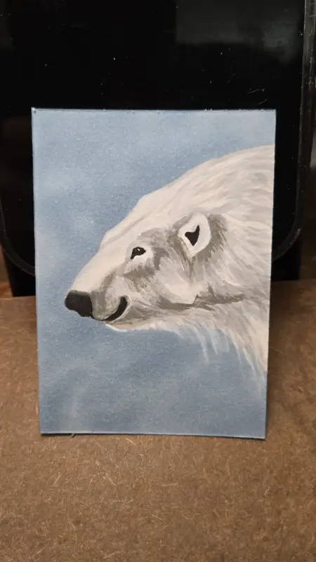 Polar Bear aceo art card