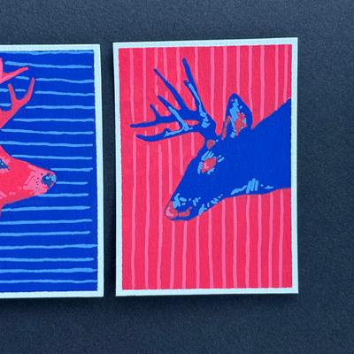 buck-eyed | set of 2 aceo art card thumbnail 3