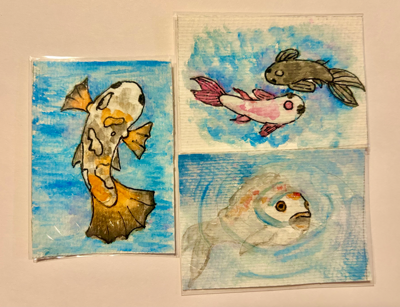 Koi Dreams Collection aceo art card