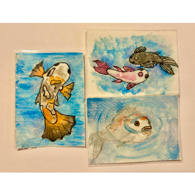 Koi Dreams Collection aceo art card thumbnail 1