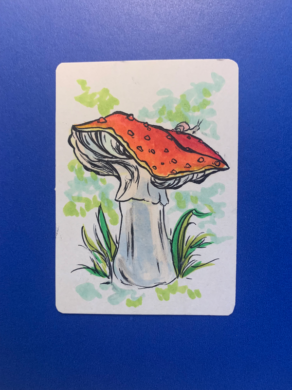 Tiny Snail aceo art card