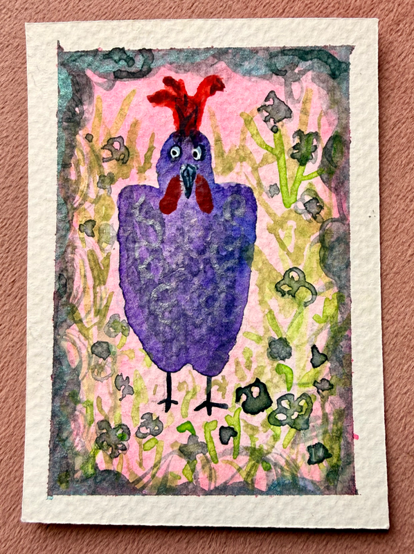The Royal Hen aceo art card