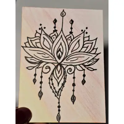 Sunset Lotus aceo art card thumbnail 2