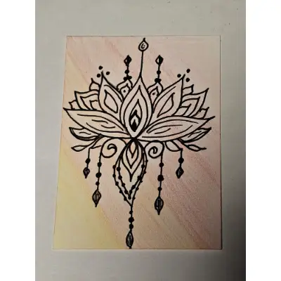Sunset Lotus aceo art card thumbnail 1
