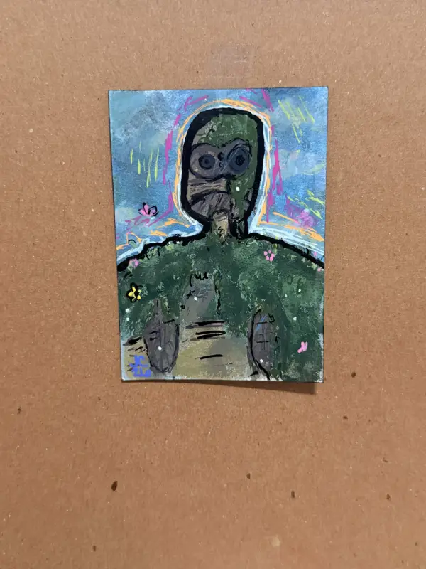 Castle in the Sky Laputian Robot Trooper aceo art card