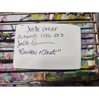 Rainbow and Clouds aceo art card thumbnail 2