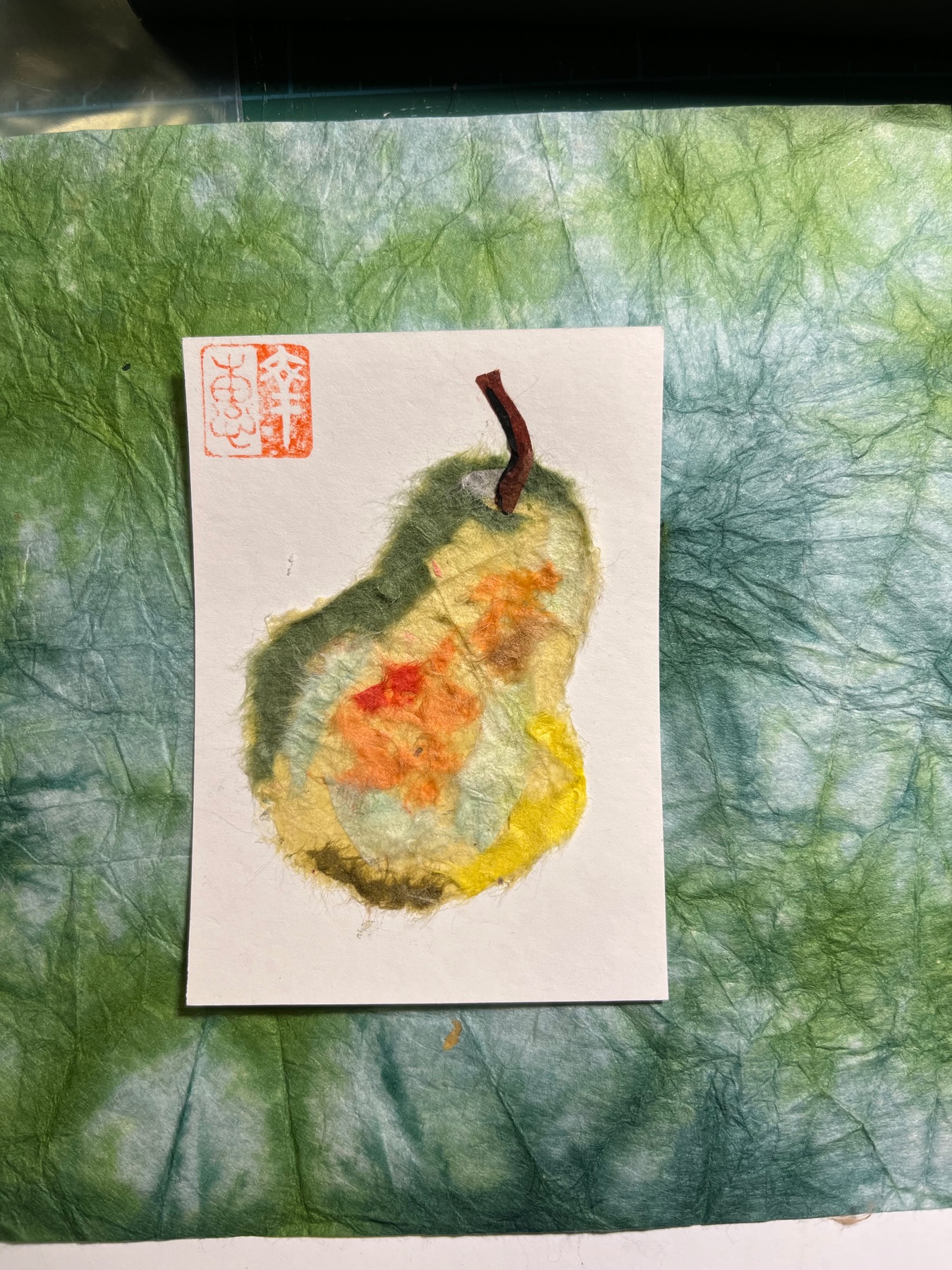 Nashi (pear) aceo art card