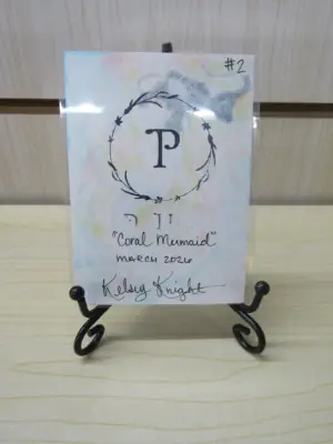 Coral Mermaid aceo art card thumbnail 3