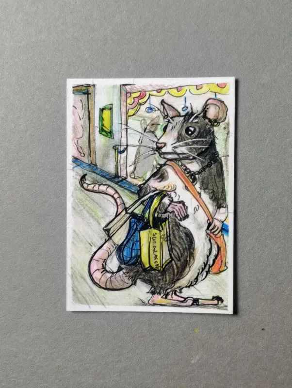 Mall Rat aceo art card