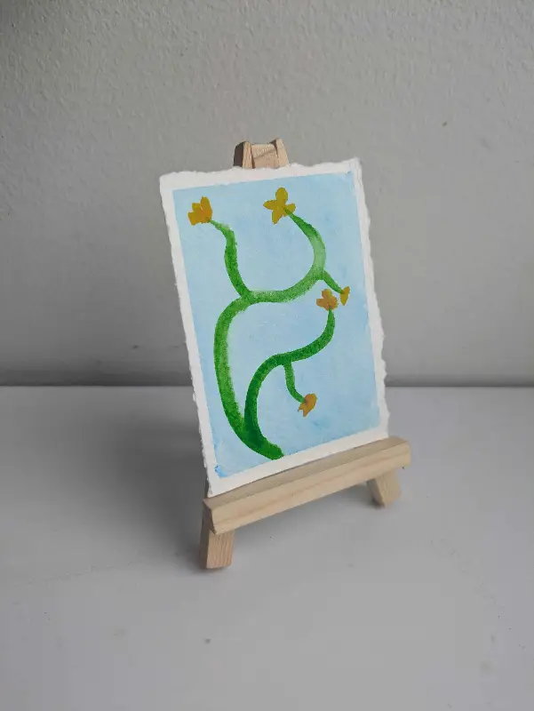 Orange Flowers aceo art card