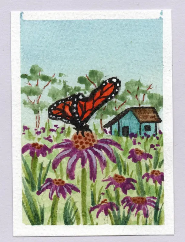 Perched aceo art card