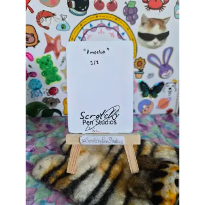 "Amoeba" Abstract aceo art card thumbnail 2