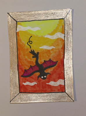 One Way aceo art card thumbnail 1