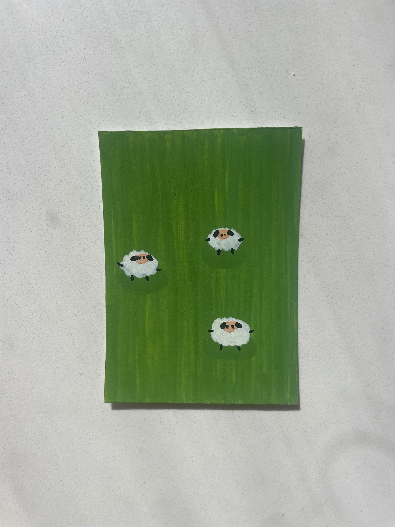 3 Sheep aceo art card