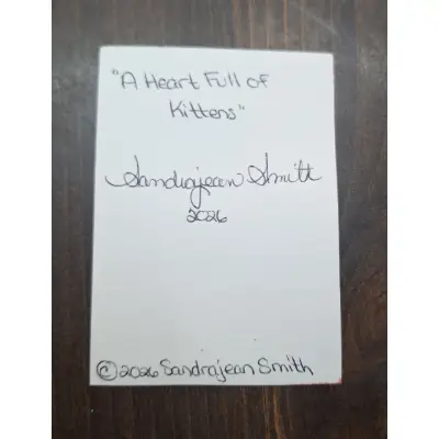"A Heart Full of Kittens" aceo art card thumbnail 3