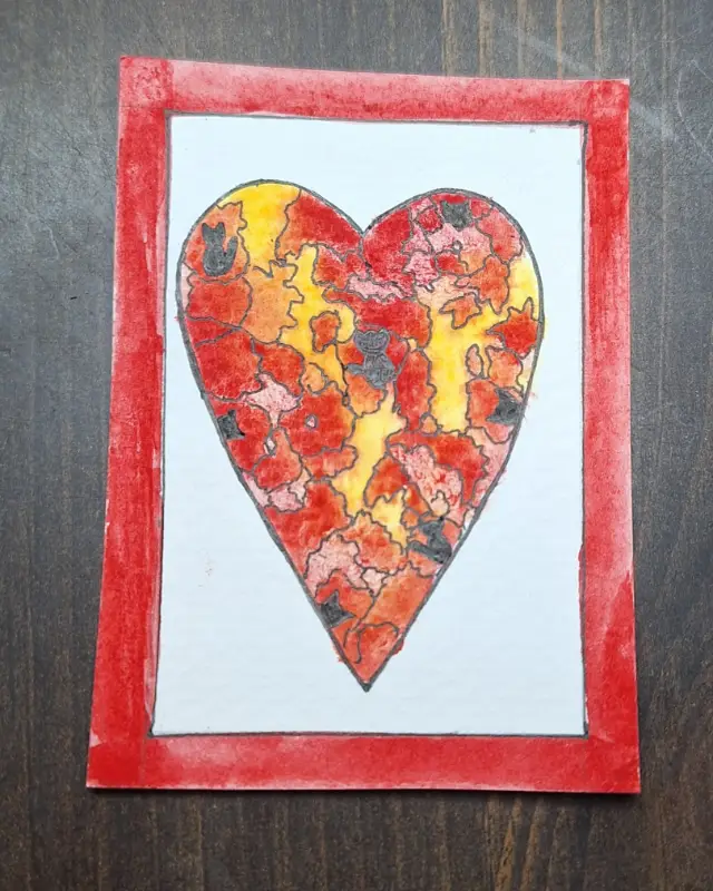 "A Heart Full of Kittens" aceo art card