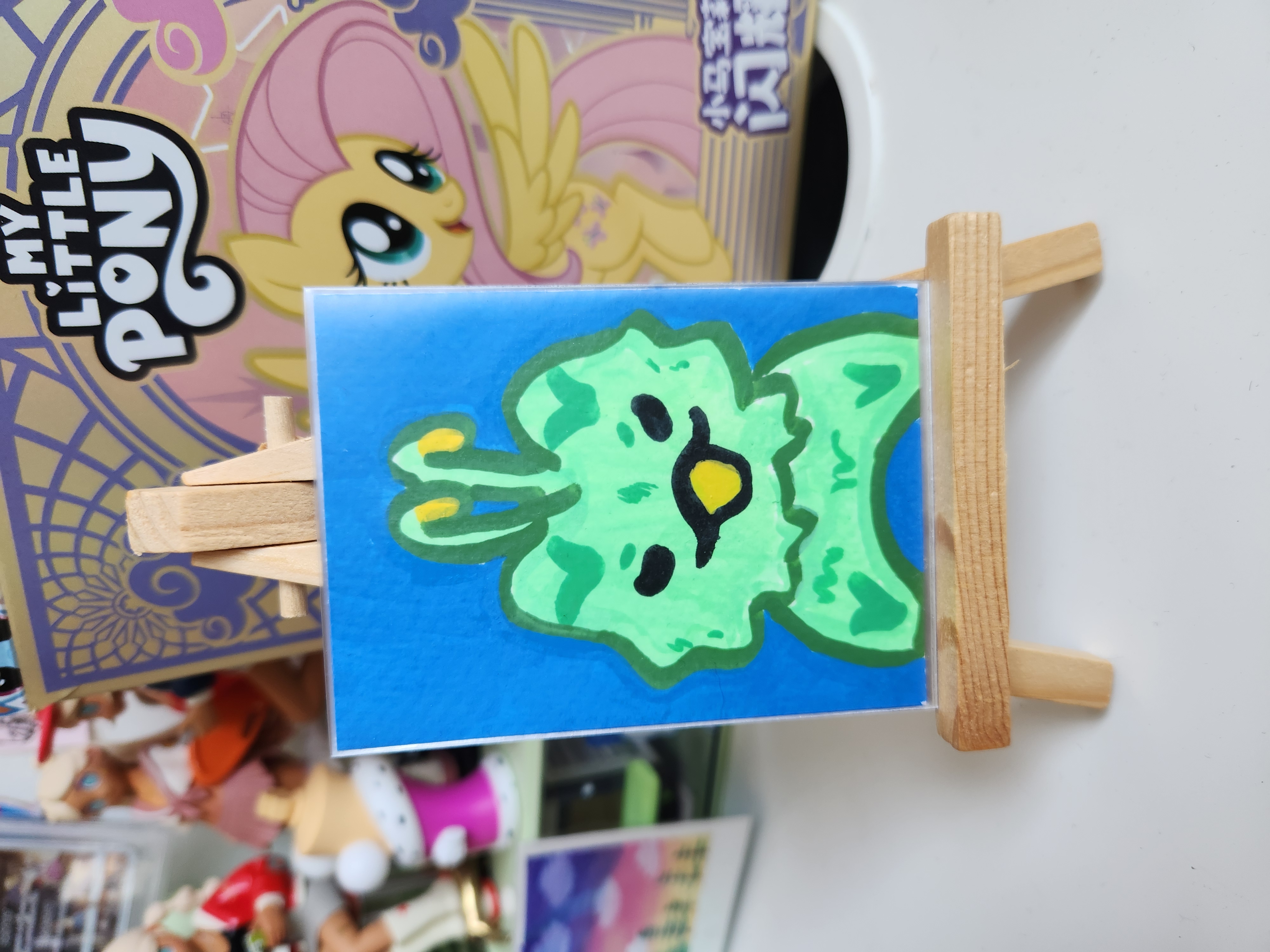 Roblox Alien Cat aceo art card