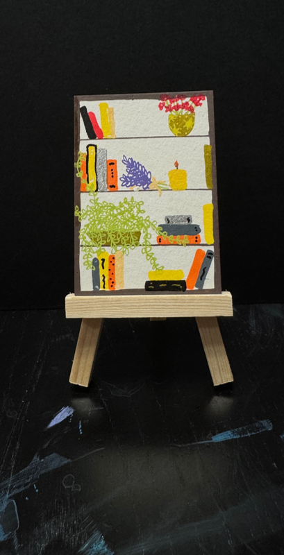 October Shelves aceo art card