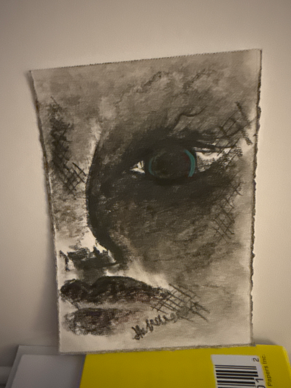 Face aceo art card