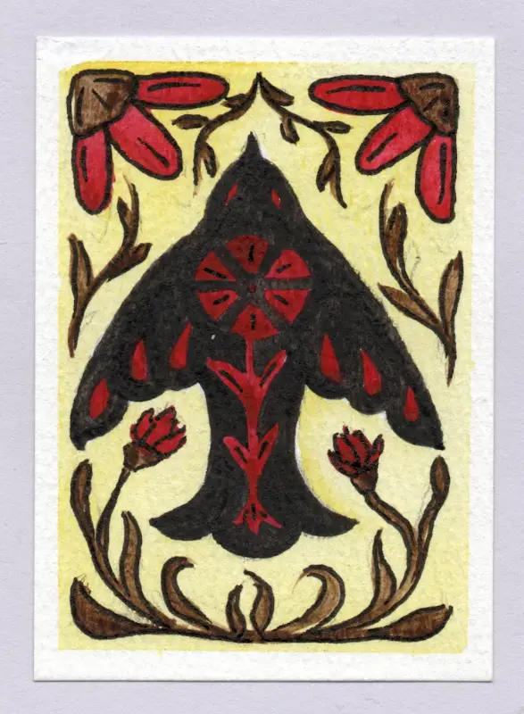 Folkish #4 aceo art card