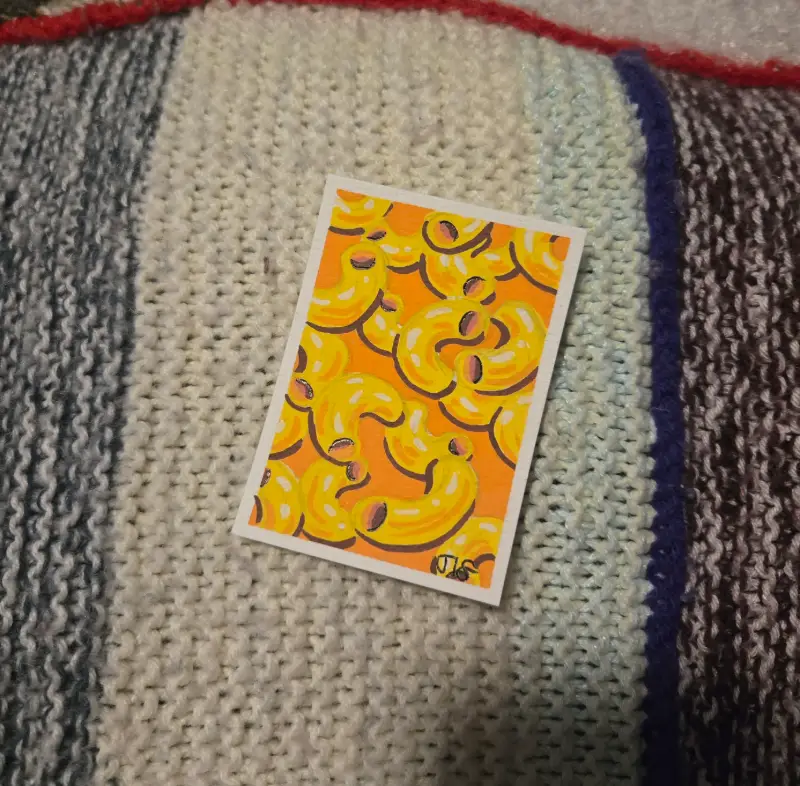 Macaroni aceo art card