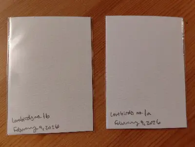 Dreamy Pigeons (Lovebirds Pair #1) aceo art card thumbnail 2