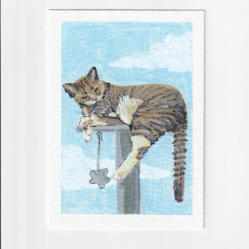 Blue’s Tower aceo art card