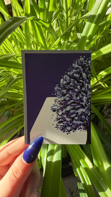 lavender tree aceo art card thumbnail 1