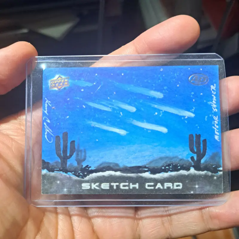 Meteor Shower aceo art card
