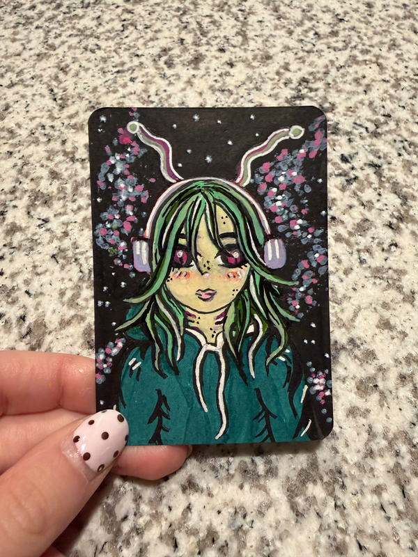 Alien Series: Xena aceo art card