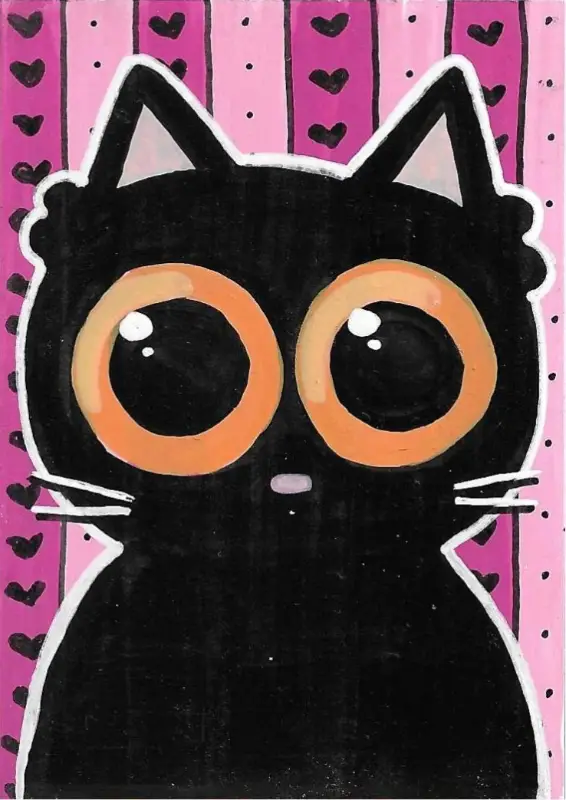 Warm Kitty aceo art card