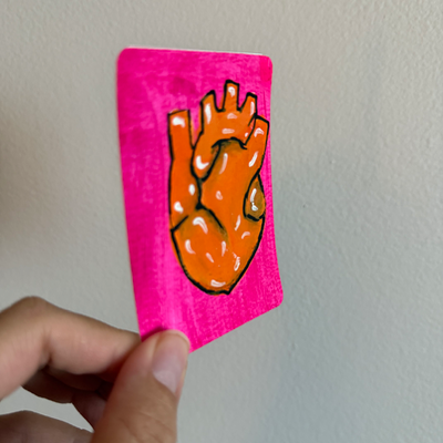 Original Anatomical Heart ACEO | Heartstrings #8/9 aceo art card thumbnail 2