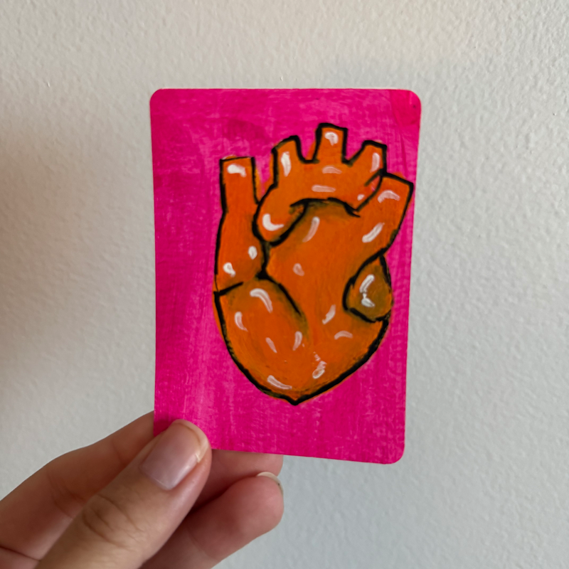 Original Anatomical Heart ACEO | Heartstrings #8/9 aceo art card