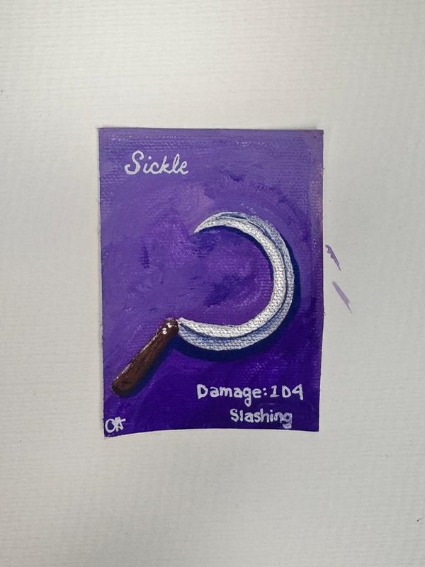 Sickle aceo art card