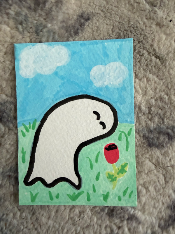 Ghostly Life II aceo art card