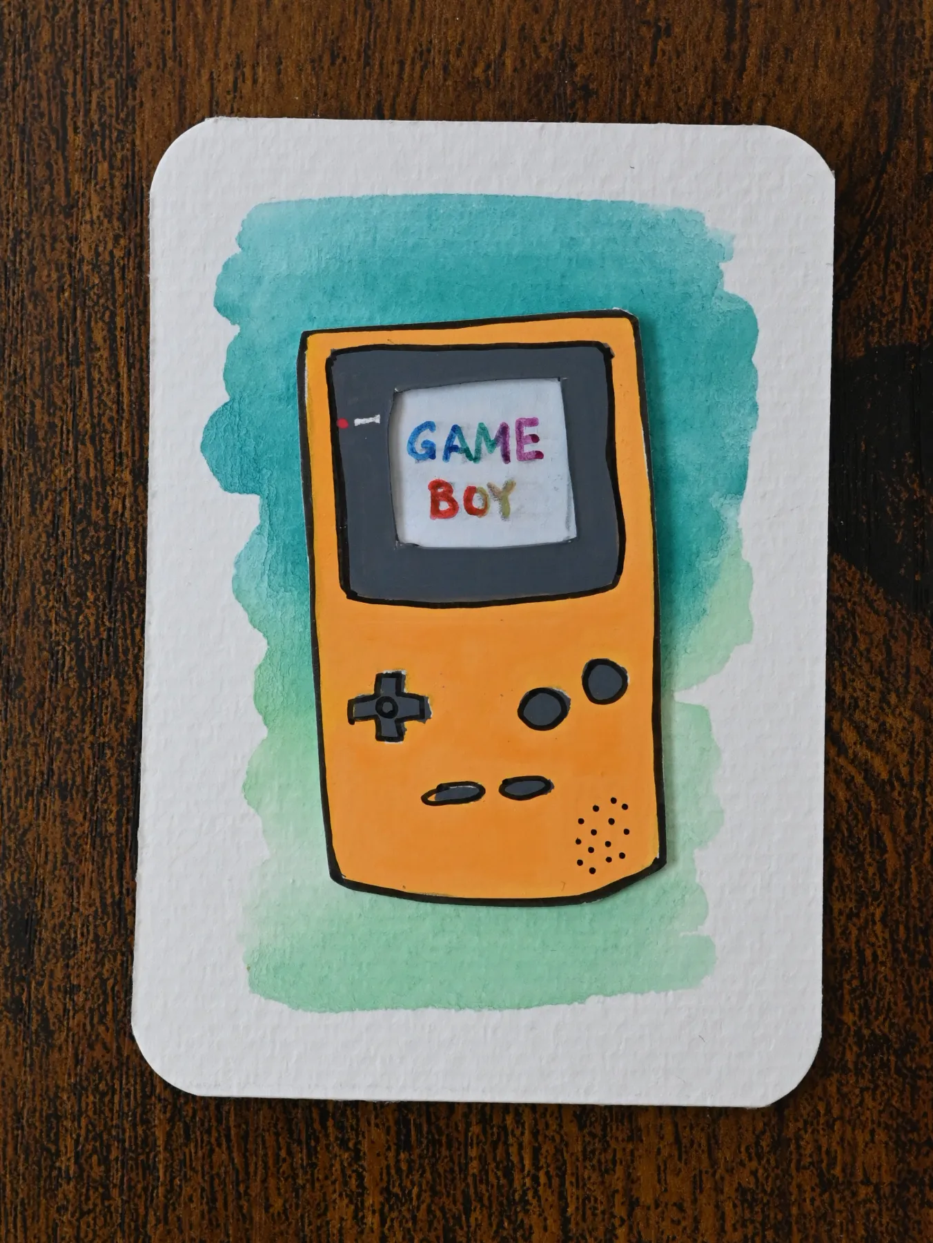 Gameboy Color aceo art card