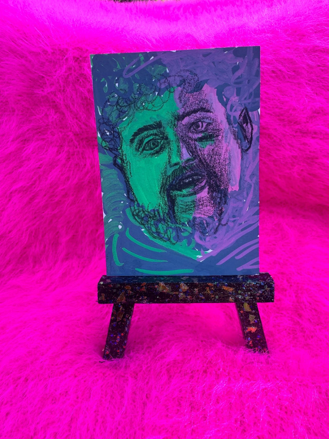 Papa aceo art card