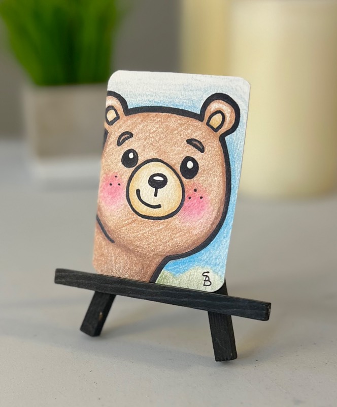 Bear aceo art card