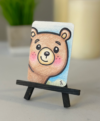 Bear aceo art card thumbnail 1