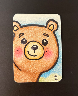 Bear aceo art card thumbnail 2