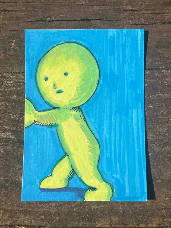 Push it Smiski aceo art card