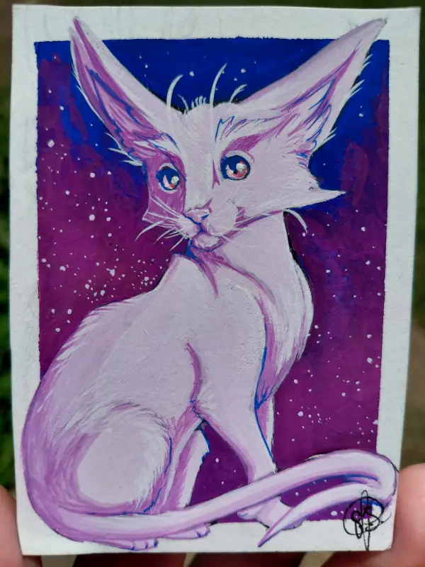 A Stellar Friend aceo art card