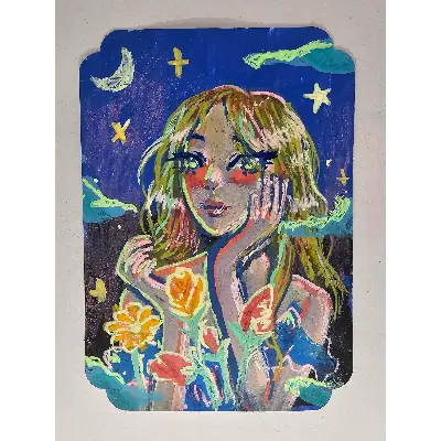 Beautiful Bouquet aceo art card thumbnail 1