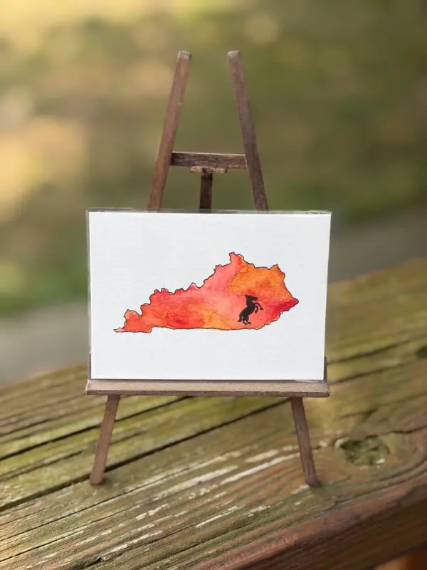 Kentucky: Horse aceo art card